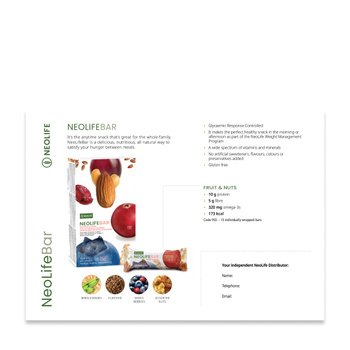 Sampling Card NeoLifeBar, in-house made colour copies / set of 15